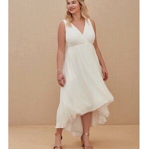 Torrid White High Low Dress